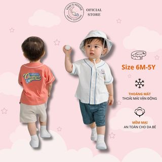 Áo cộc bóng chày cho bé trai bé gái mùa hè Chaang Olympia BOSS2024D05