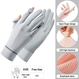 Găng tay hở hai ngón Extremely bằng silicon chống nắng UPF50+ chống tia UV thoáng khí cho nam nữ chạy xe đạp/ thể thao