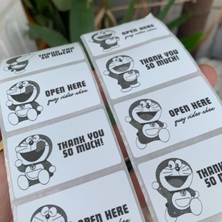 Set 50 tem 30x50mm DORAEMON nhãn dán meme, sticker, tem niêm phong có keo dán túi giấy, tem trang trí, Anime Dễ Thương