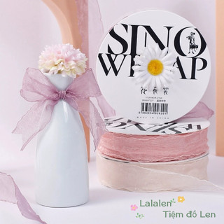 Ruy băng voan nhăn - dùng trang trí hoa, làm nơ, đồ handmade