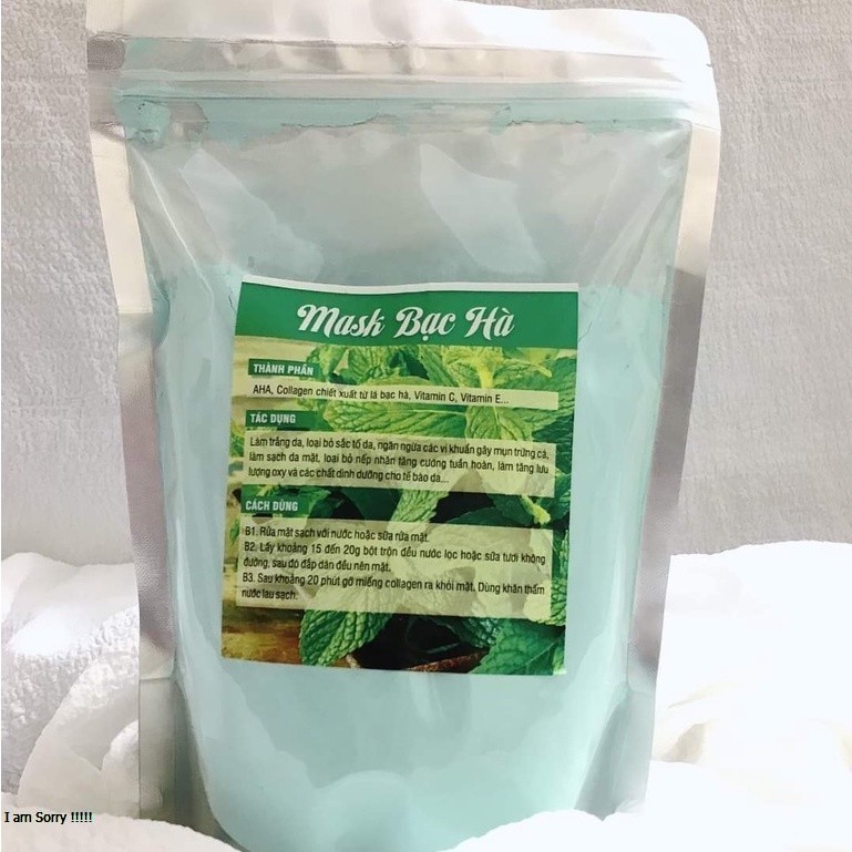 Bột Mặt Nạ Bạc Hà, Mặt Nạ Dẻo Colagel Trắng Da, Dùng Trong Spa, Cá Nhân.