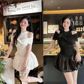 Váy xoè trễ vai