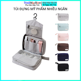 Túi đựng mỹ phẩm nhiều ngăn, túi đựng đồ trang điểm makeup nhỏ gọn, kiêm hộp đựng đồ cá nhân đa năng đựng phụ kiện