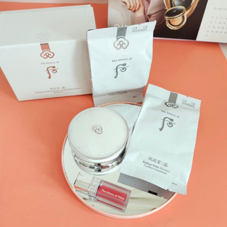 Sét Phấn nước Whoo dưỡng trắng da Radiant White tone up sun cushion