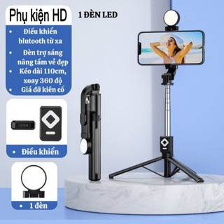 Gậy chụp ảnh tự sướng 3 chân có đèn led trợ sáng - gậy tự sướng chụp hình bluetooth chụp hình từ xa