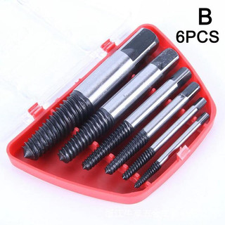 Bộ mũi vít nhổ ốc gãy, bộ tháo bu lông ốc vít trờn ren Kapusi gồm 6 cây vặn ốc vít hư, tháo vít gãy toét chuyên nghiệp