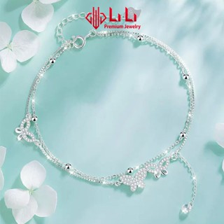 Lắc chân bạc nữ LiLi S925 đính đá CZ cao cấp hình hồ điệp Francesca LILI_095899