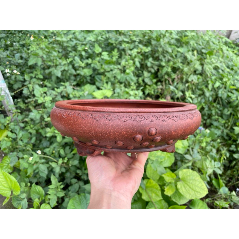 Chậu tròn đinh men phỏng cổ