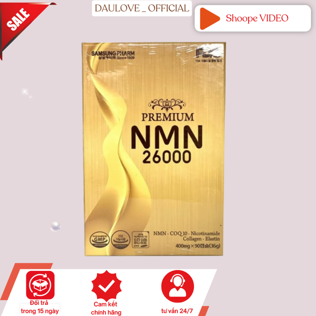 Viên uống NMN Samsung Premium NMN 26000 trẻ hoá da, chống lão hoá