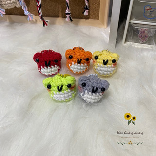 Móc khóa ếch ú mini len handmade siu iu