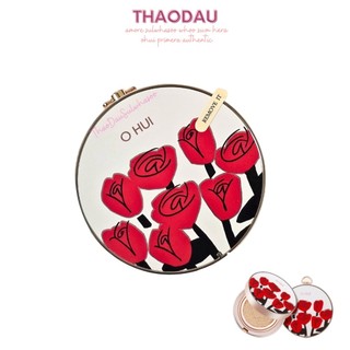 Phấn Nước Ohui Ultimate Cover Lifting Cushion Flower Edition bản hoa hồng litmited 15gr
