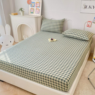 Bộ Ga gối Đũi 3 món hoạ tiết vitage sang trọng cổ điển đầy đủ kích thước
