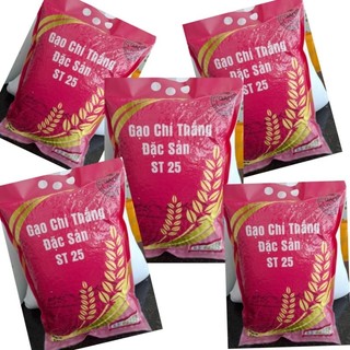 Combo 5túi gạo ST25 cao cấp bao bì mới Đặc Sản Sóc Trăng