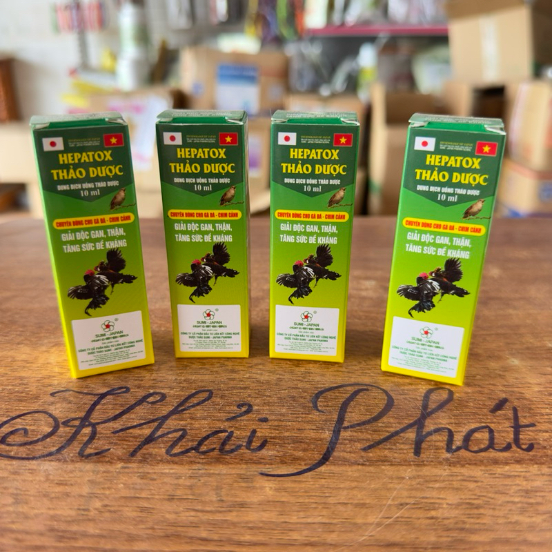 Giải độc gan thận thảo dược gà đá [Japan Hepatox 10ml] kích thích thèm ăn