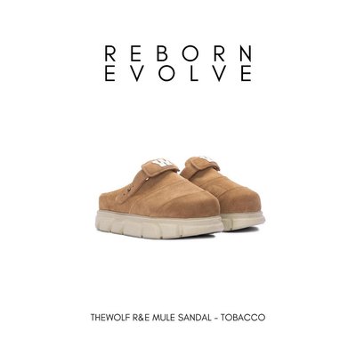 Dép Nam Nữ Tăng Chiều Cao THEWOLF R&E MULE SANDAL - TOBACCO