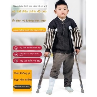 Nạng nách nhôm trẻ em dưới 1m5 - dưới 50kg