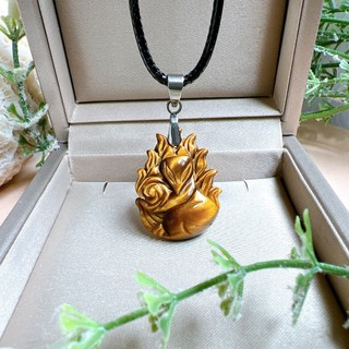 Mặt dây chuyền Hồ Ly Chúa ôm hoa Mẫu Đơn Hàng Chuẩn Kèm Phiếu Kiểm Định Đủ Cung Mệnh Tặng Dây và Móc Lador