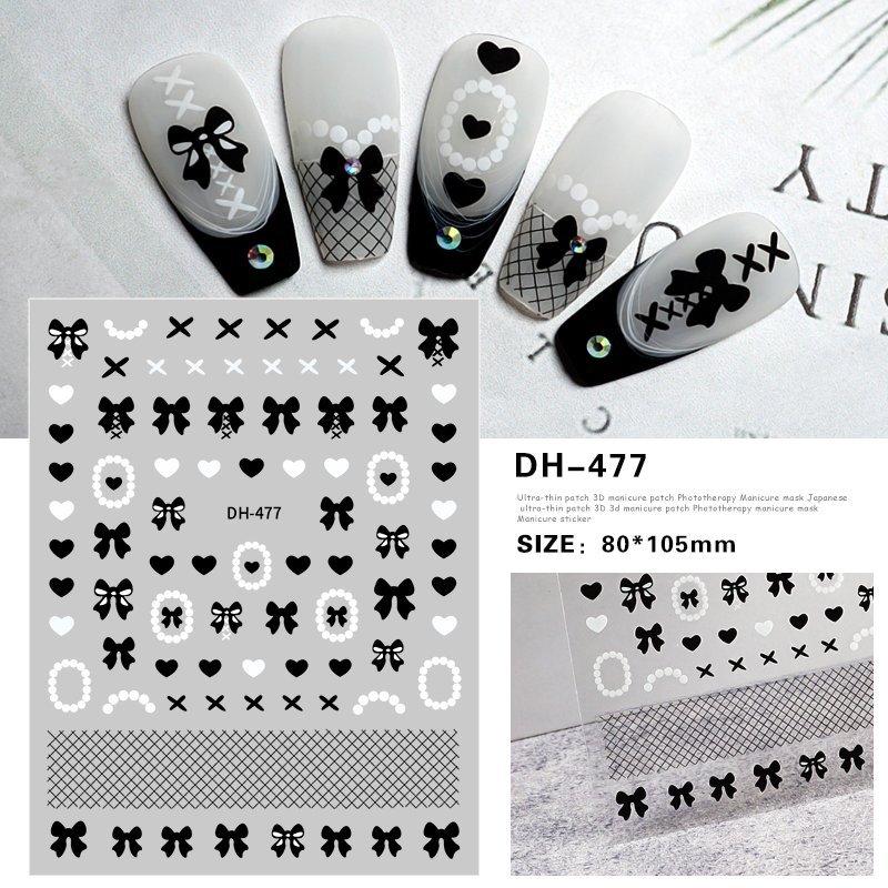 sticker nail nơ trang trí móng mã mới
