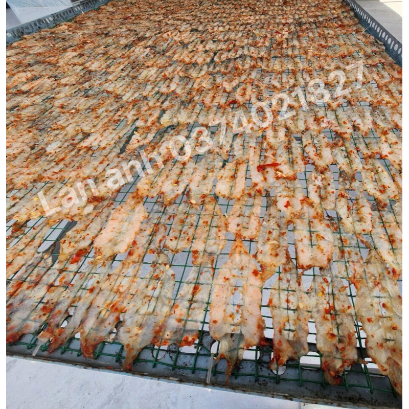 500gram Tôm xẻ phơi khô nhà làm ướp gia vị ngon SIZE TO KHÔNG MẶN không phẩm màu hàng ngọt tự nhiên làm 100% tôm sống