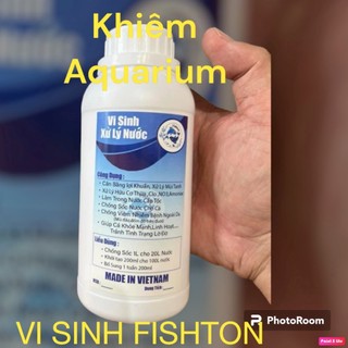 Vi sinh xử lý nước dạng nước fishton xử lý mùi, giúp trong nước, khử clo và khí độc mầm bệnh chai 250ml