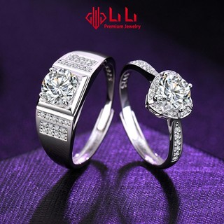 Nhẫn bạc cặp đôi lili s925 đính kim cương moissanite cao cấp kerenza lili_629454