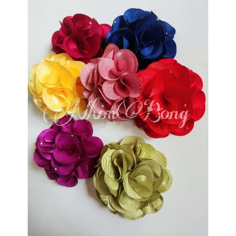 Hoa lụa đính đá 8cm (H108)