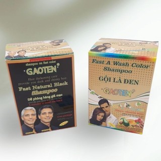 Combo 10 Gói Dầu Gội Nhuộm Đen Tóc Yicaoten