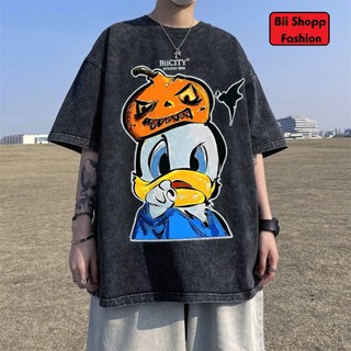 Áo Wash Thun Loang đen Con Vịt + Hộp / Áo Phông Con Vịt wash 100% cotton Local brand basic form rộng - tay lỡ - unisex.