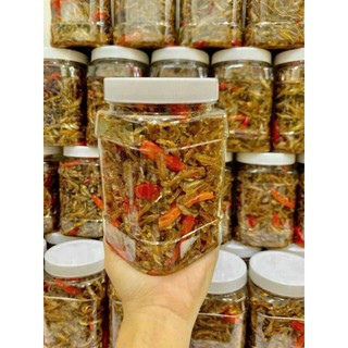 Khô cá cơm rim tiêu tỏi ớt snack ăn vặt