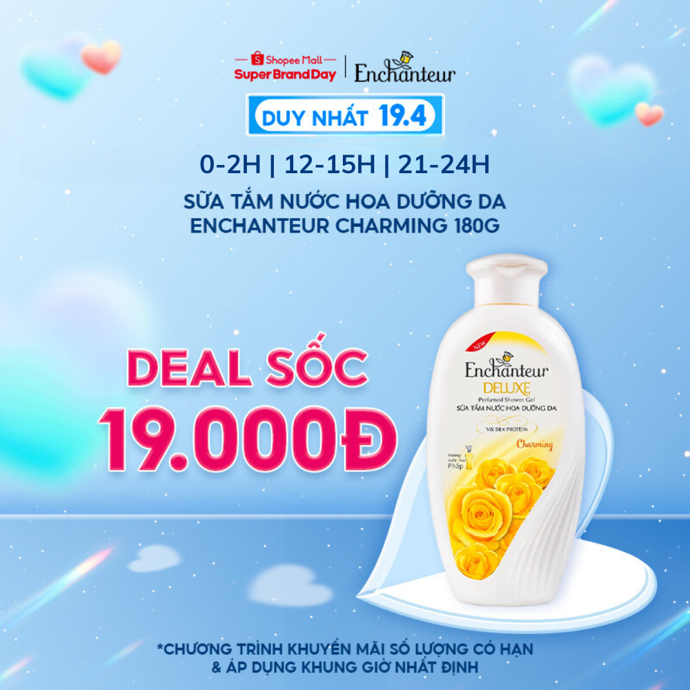 [GIFT] Sữa tắm nước hoa Enchanteur Charming 180gr