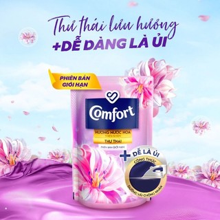 Nước Xả Vải Comfort Hương Nước Hoa Thư Thái Chống Nhăn, Cho da nhạy cảm túi 400ml