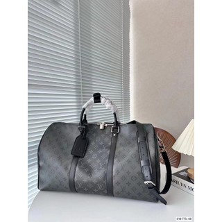Túi du lịch lv keepall trống phối màu da thật size 50cm hàng sẵn hoả tốc