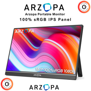 ARZOPA 16 Inch 100% sRGB- Màn Hình Di Động Arzopa 16 Inch Tấm Nền IPS 2.5K/ Full HD 144Hz/ 60Hz. Arzopa Portable Monitor