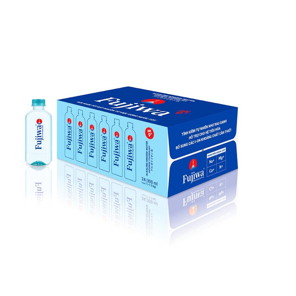 Nước ion kiềm Fujiwa pH9+ đóng chai