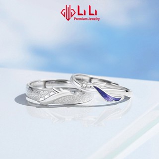 Nhẫn bạc cặp đôi LiLi S925 đính đá CZ cao cấp hình rồng và phượng Itzel LILI_104415