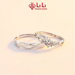  Nhẫn bạc cặp đôi LiLi S925 đính đá CZ cao cấp thời trang Little Heart LILI_823883 