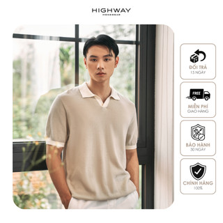 Áo polo nam sợi cotton dệt len phom rộng HIGHWAY MENSWEAR Vinny