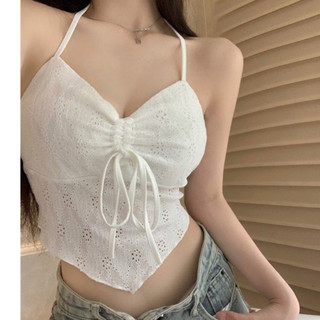 Áo kiểu cúp ngực thắt nơ buộc cổ vạt chéo sexxy nữ m1047