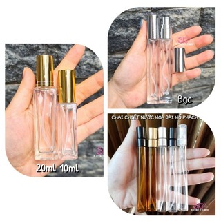 🚩[NẮP VẶN]🧳CHAI CHIẾT NƯỚC HOA VUÔNG 10ml/20ml-✈