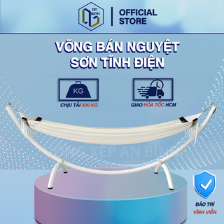 Võng Bán Nguyệt Chính Hãng An Bình, Khung Thép Mạ kẽm Sơn Tĩnh Điện Lắp Ráp Chịu Lực 300kg, Lưới Võng Hàn Quốc Siêu Bền