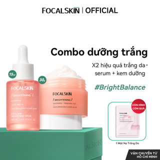 FOCALSKIN Combo Serum + Kem Dưỡng Trắng Da Mờ Thâm Mụn Vitamin C + Niacinamide B3| 15ml + 30g