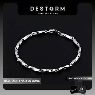 Vòng Tay Titan Đôi Nam Nữ Destorm Mici Bracelet, Có Hộp và Túi Đựng Quà Tặng, Lắc Tay Cá Tính Thép Không Gỉ