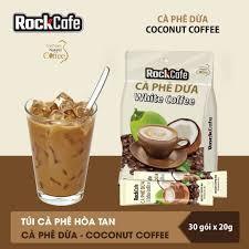 Cà Phê Dừa Coconut White coffee Hòa Tan Bịch Lớn 30 Gói Thơm Ngon Béo Ngậy Tiết Kiệm Hơn