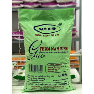 Gạo thơm nam bình bao 10kg - cơm dẻo thơm, vị đậm đà.