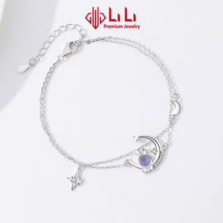 Lắc tay bạc nữ lili s925 đính đá cz cao cấp hình thỏ ánh sao nellie lili_096462