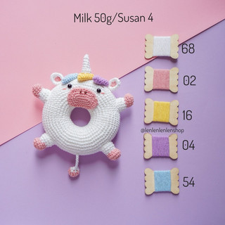 Len Susan 4 - len cotton mềm mịn chính hãng Susan Family, móc búp bê, thú bông Amigurumi