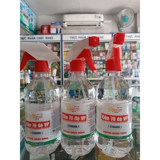 Cồn Sát Khuẩn 70 Độ Làm Sạch Bề Mặt Lau Chùi Cửa Kính Chai 500ml