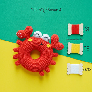 Len Susan 4 - len cotton mềm mịn chính hãng Susan Family, móc búp bê, thú bông Amigurumi