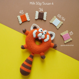 Len Susan 4 - len cotton mềm mịn chính hãng Susan Family, móc búp bê, thú bông Amigurumi