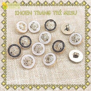 Combo 10 nút áo nhựa, cúc xinh size 1.5cm, 1.8cm, 2cm, nút áo đẹp logo, nút áo Misu